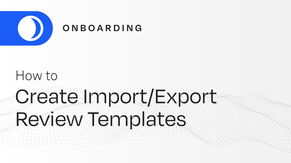 Import/Export Review Templates